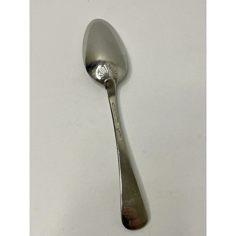 Kirk Stieff Williamsburg Royal Shell Stainless Serving Spoon
